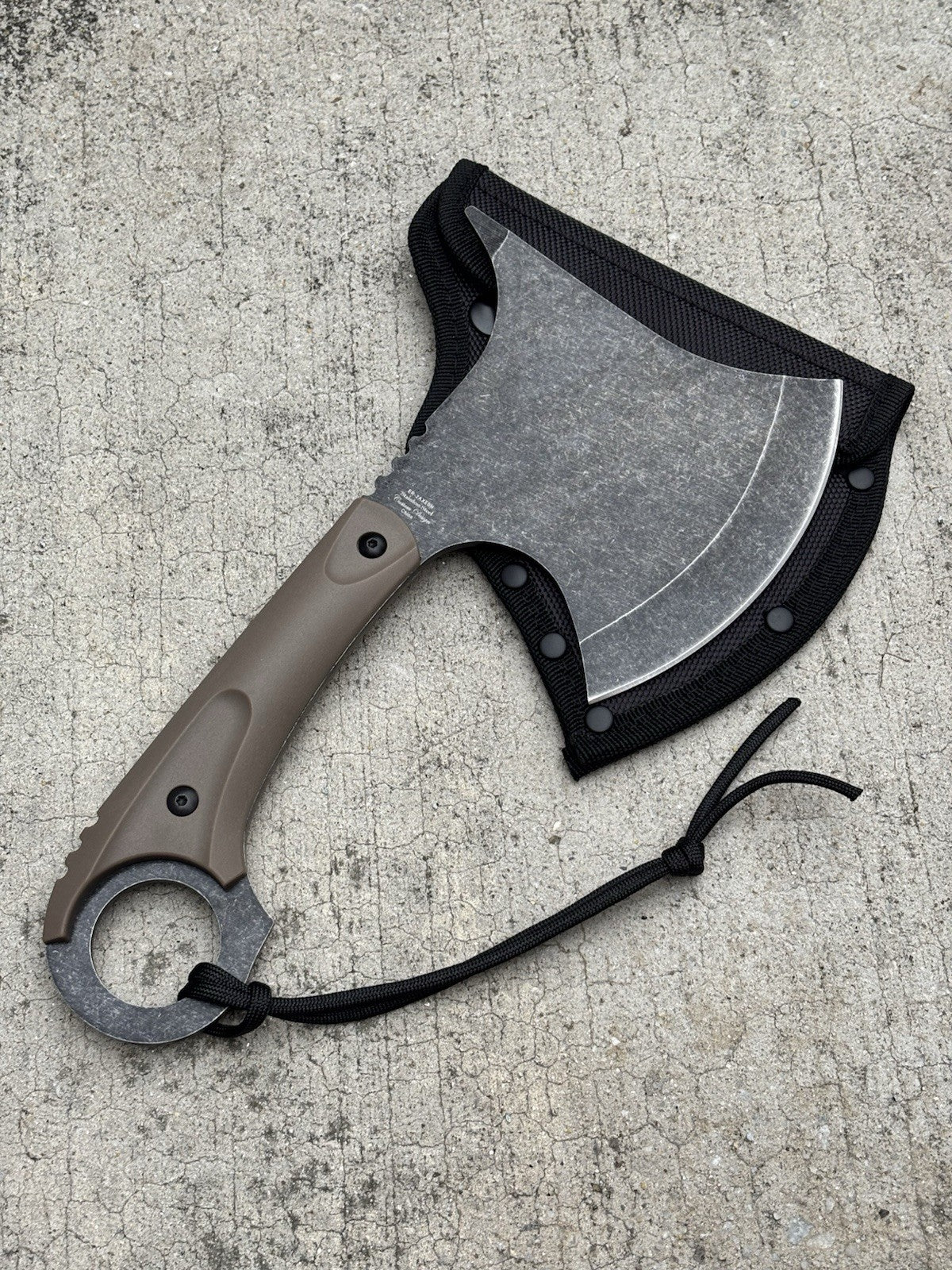 Tactical Combat Axe Elk Ridge Full Tang Nylon Fiber Scales Sharp Sheath Ultimate