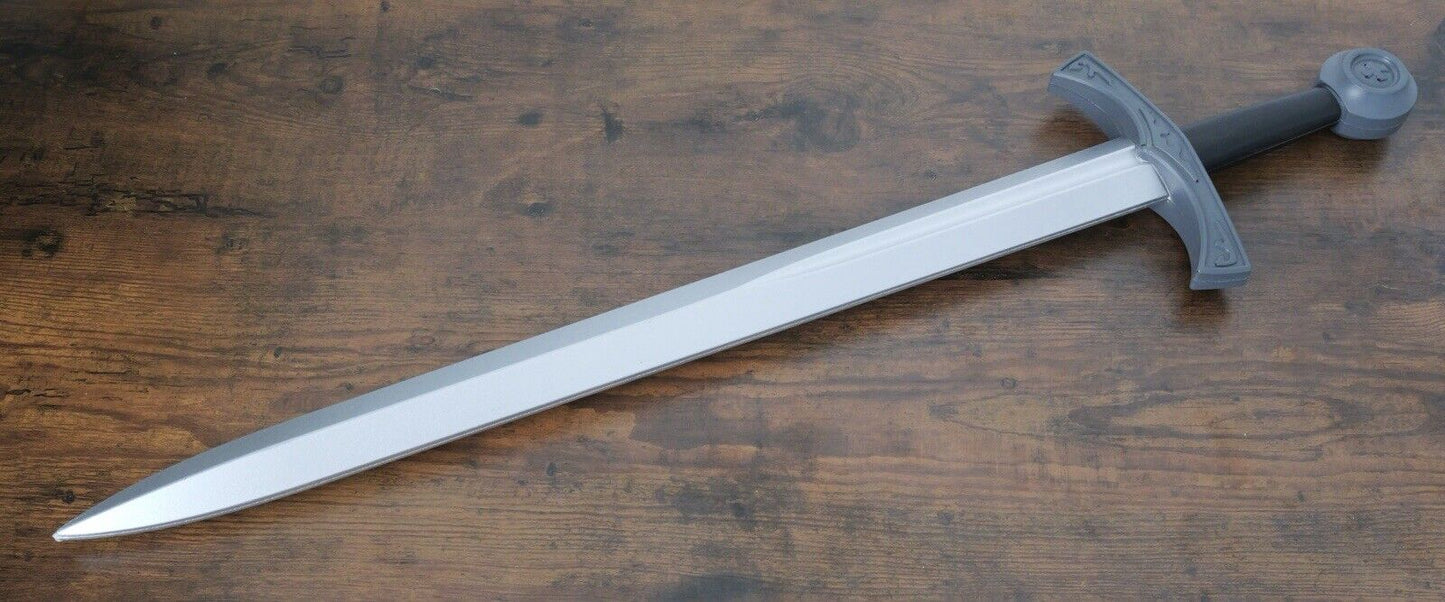 28” Latex Crusader Sword Excalibur Cross Double Sides Hilt Cosplay Larping Toy