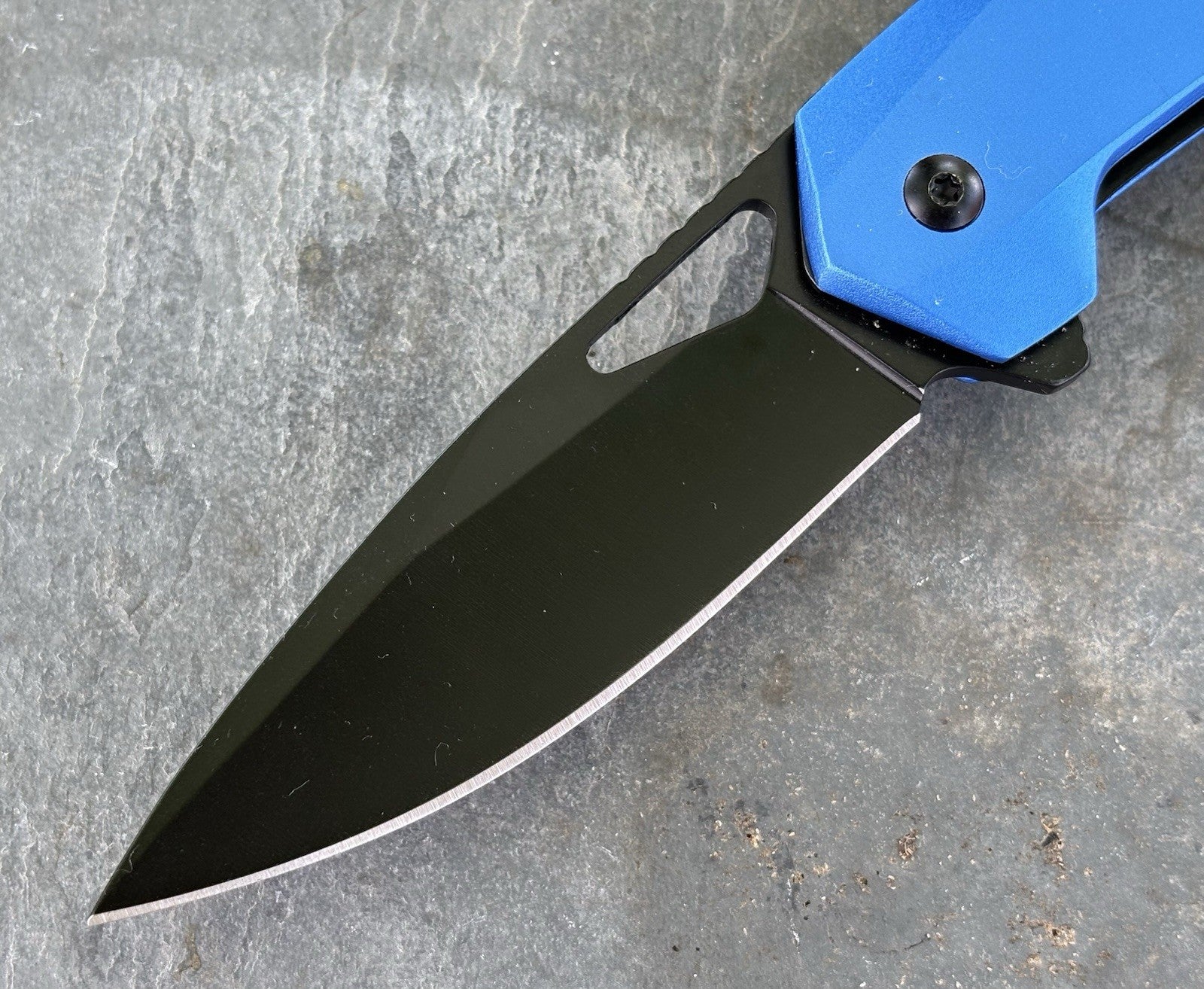4” Pocket Knife Folding Blue Spring Assist Full Metal Medium Conceal Carry