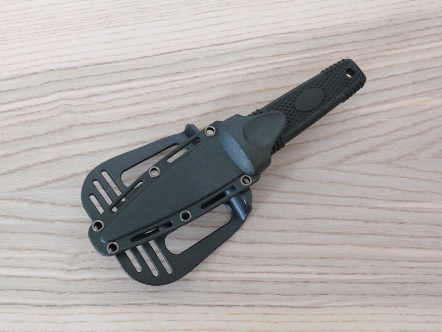 8" Combat Knife Stealth Black Spear Point Double Edge Tactical Holster Stealth