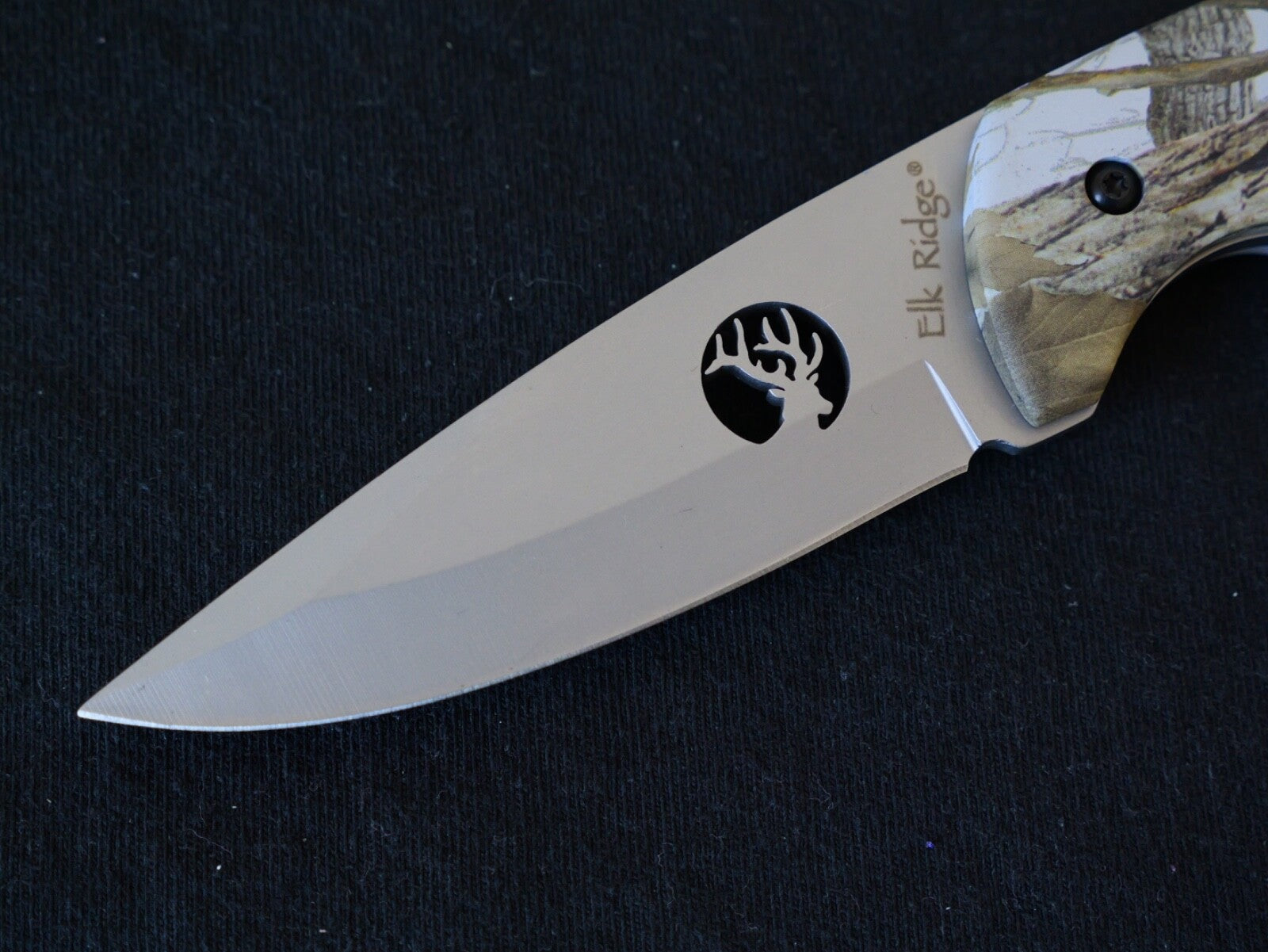 Elk Ridge Ultimate Survival Knife Full Tang Forest Camo Leaf 8" Overall Matte