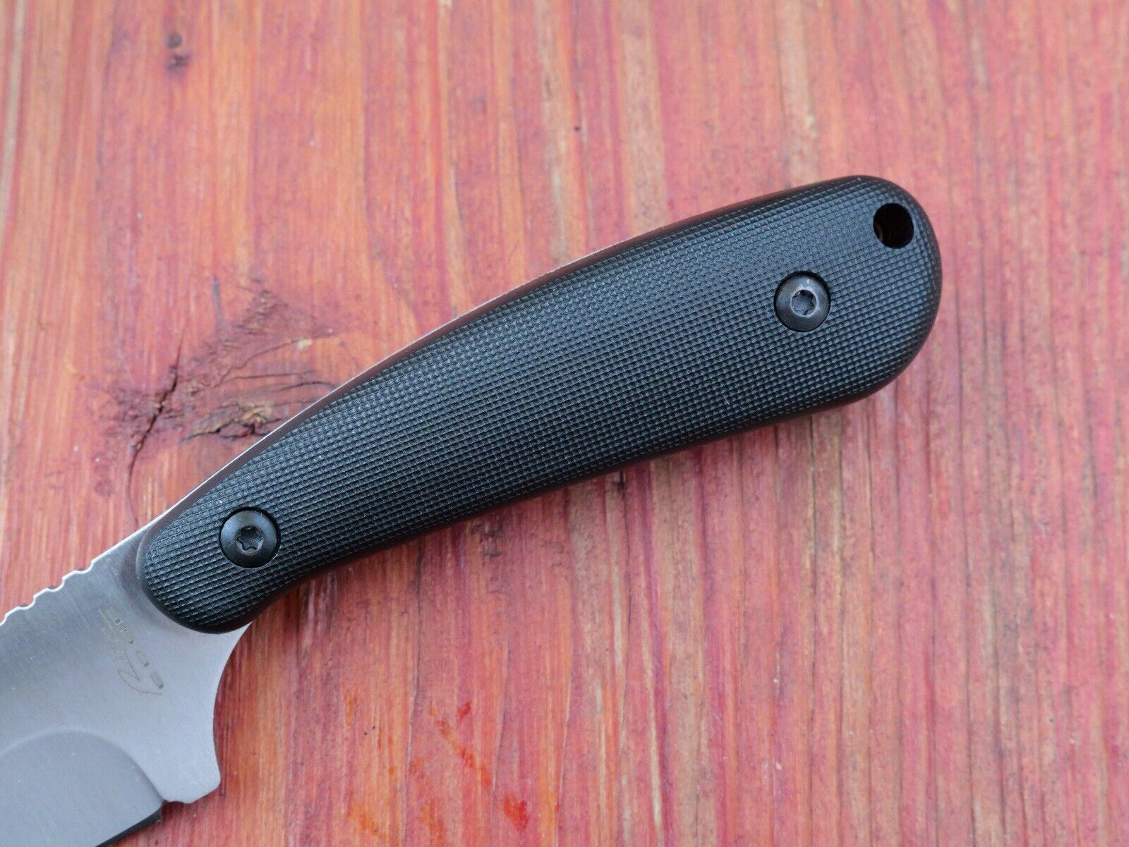 7” Mini Fixed Blade Knife Heavy Duty Full Tang Nylon Sheath Black Handle Edc