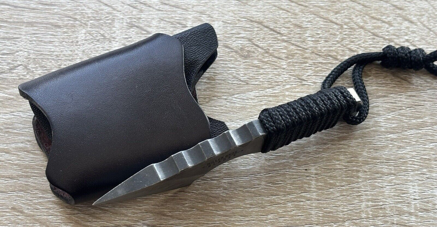 12cm Heavy Duty Kiradashi Knife Kydex Leather Sheath Horizontal Carry Sharp Edc