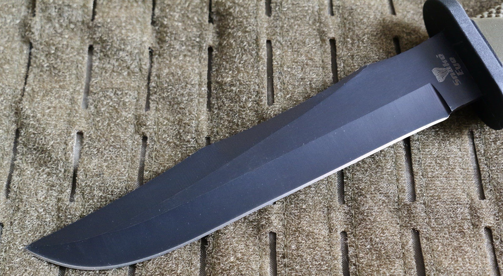 12” Fixed Blade Combat Knife Black Full Tang Rubber Handle Sawback Sharp Marines