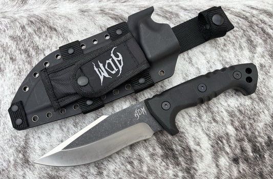 29cm Fixed Blade Knife Hard Sheath Belt Loop Full Tang Heavy Duty Sharp Black