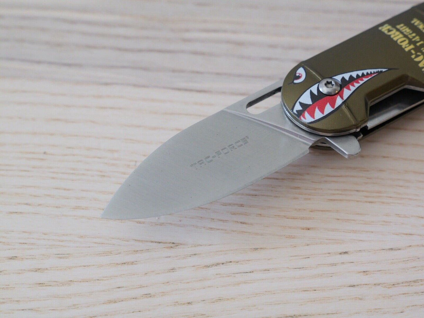 Small Pocket Knife Missile USA Army Design Spring Assist Pocket Clip Shark