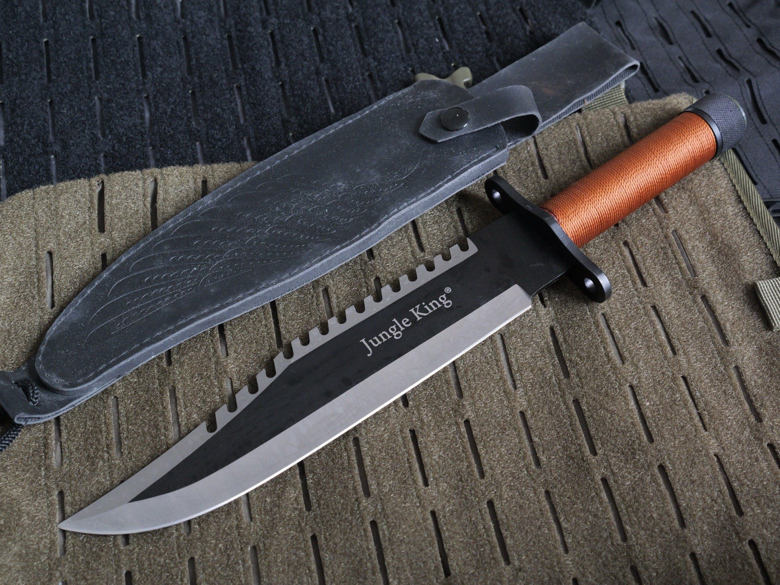 15” Survival Knife Fixed Blade Survival Kit Firstblood Tan 10” Blade Serrated