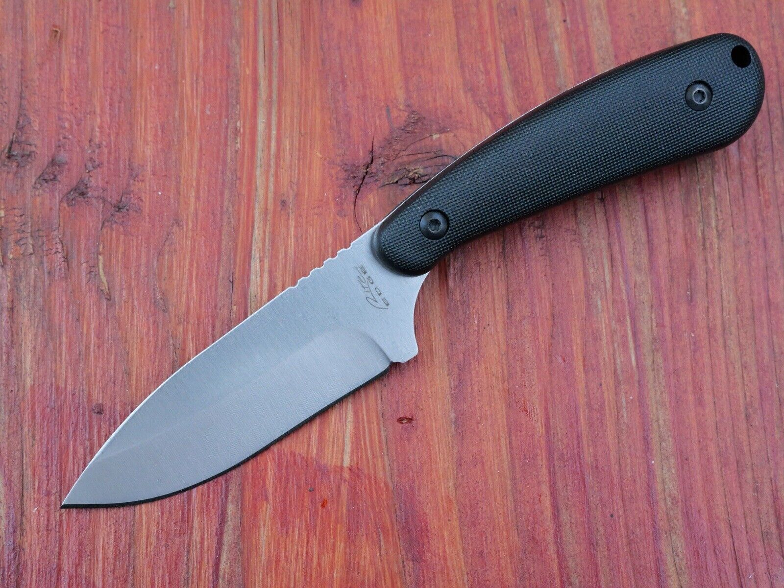 7” Mini Fixed Blade Knife Heavy Duty Full Tang Nylon Sheath Black Handle Edc