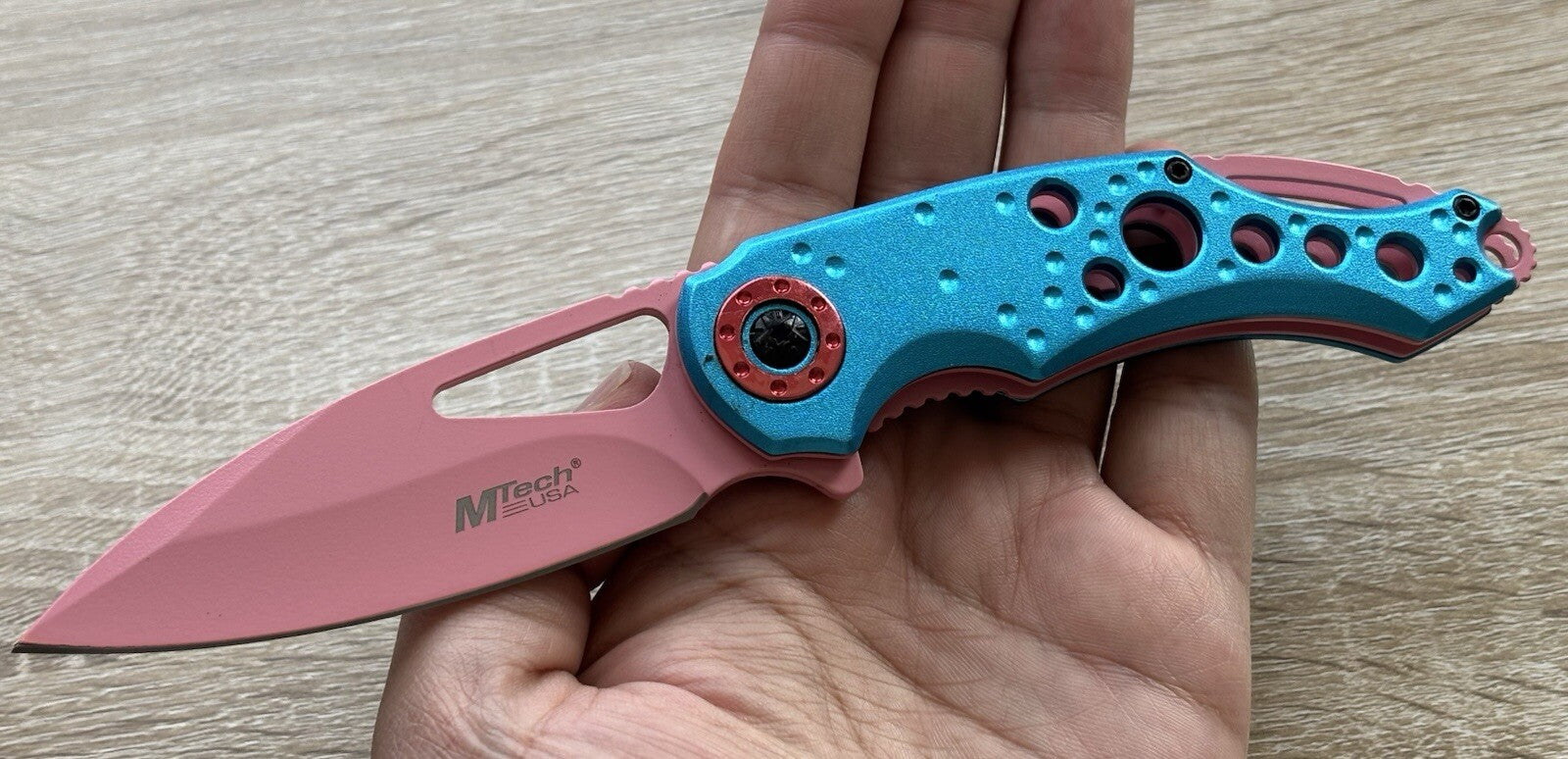 ✨PINK✨ Pocket Knife Spring Assist Ladies 💅 Pretty Girly Blue 