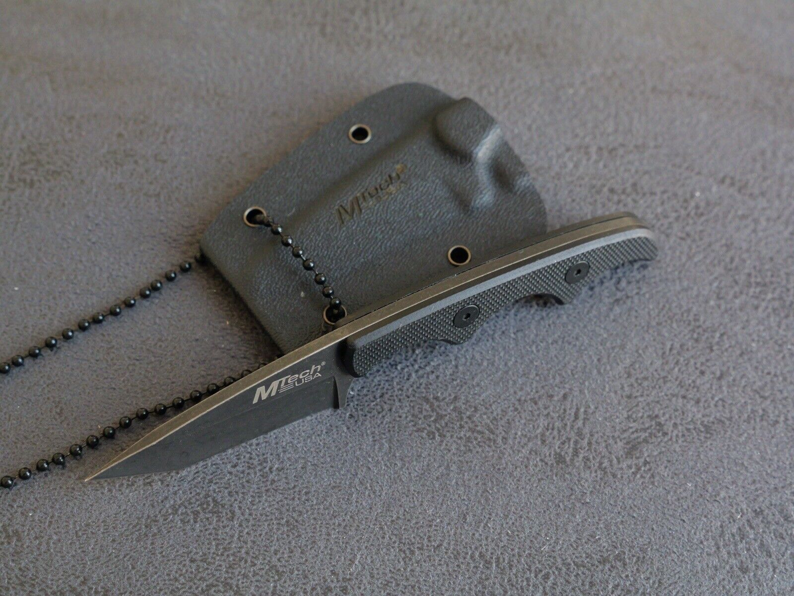 5” Neck Knife Conceal Carry Stealth Tactical Tanto Kydex Sheath Full Tang Edc