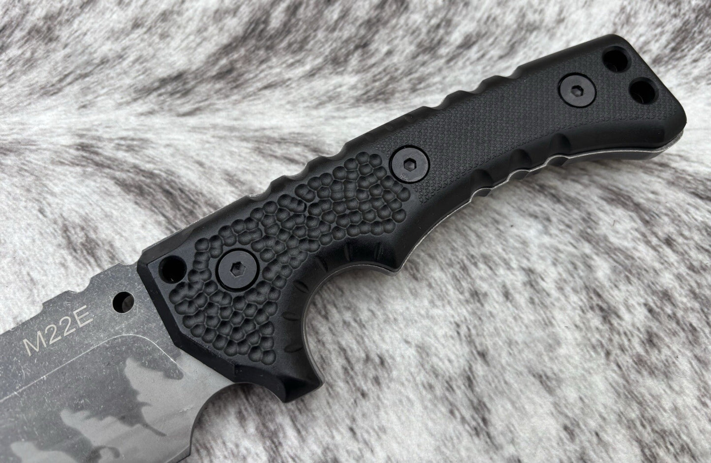 M22 Fixed Blade Knife 36cm Full Tang Shoulder Sling Deluxe Sheath Kydex Leather 
