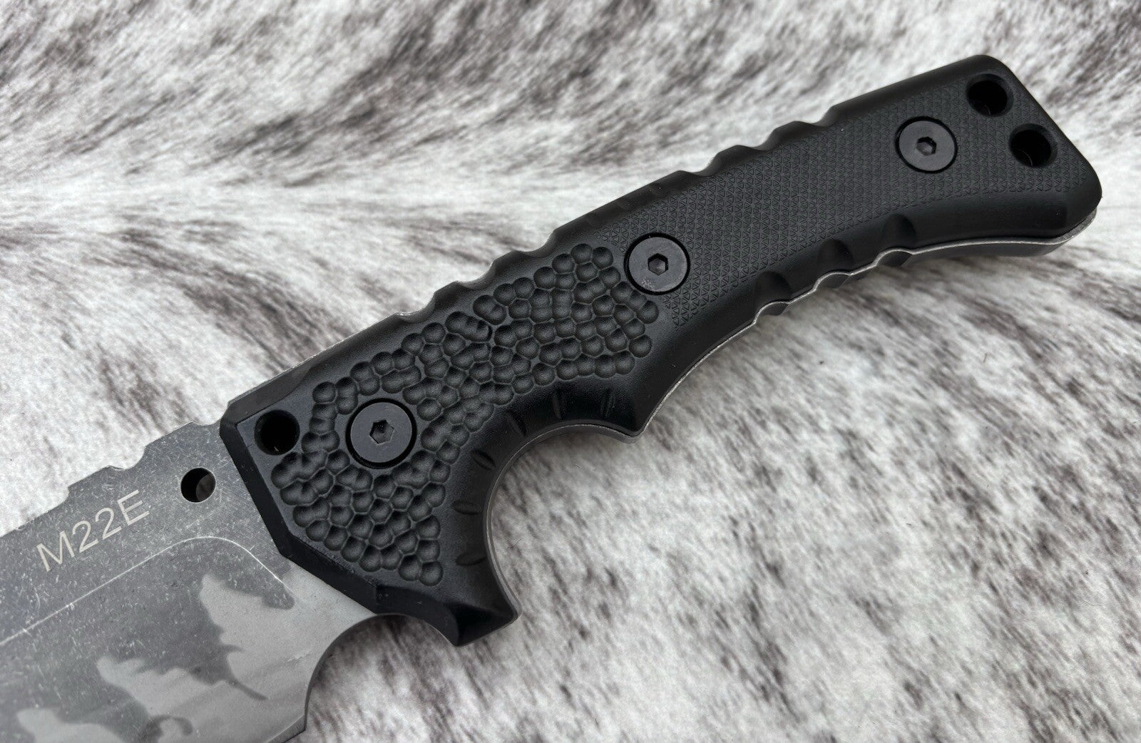 M22 Fixed Blade Knife 36cm Full Tang Shoulder Sling Deluxe Sheath Kydex Leather 