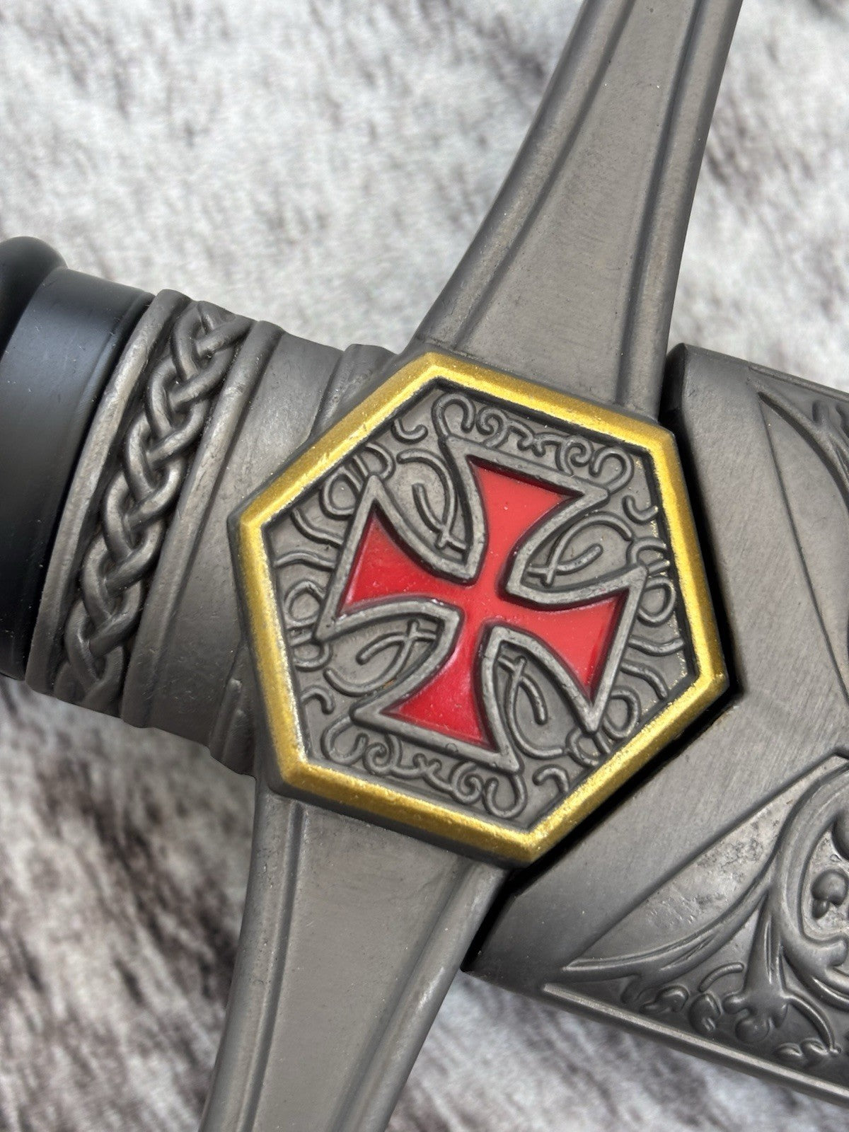 38” Crusader Sword Knights Templar Metal Scabbard Amazing Quality Double Edge