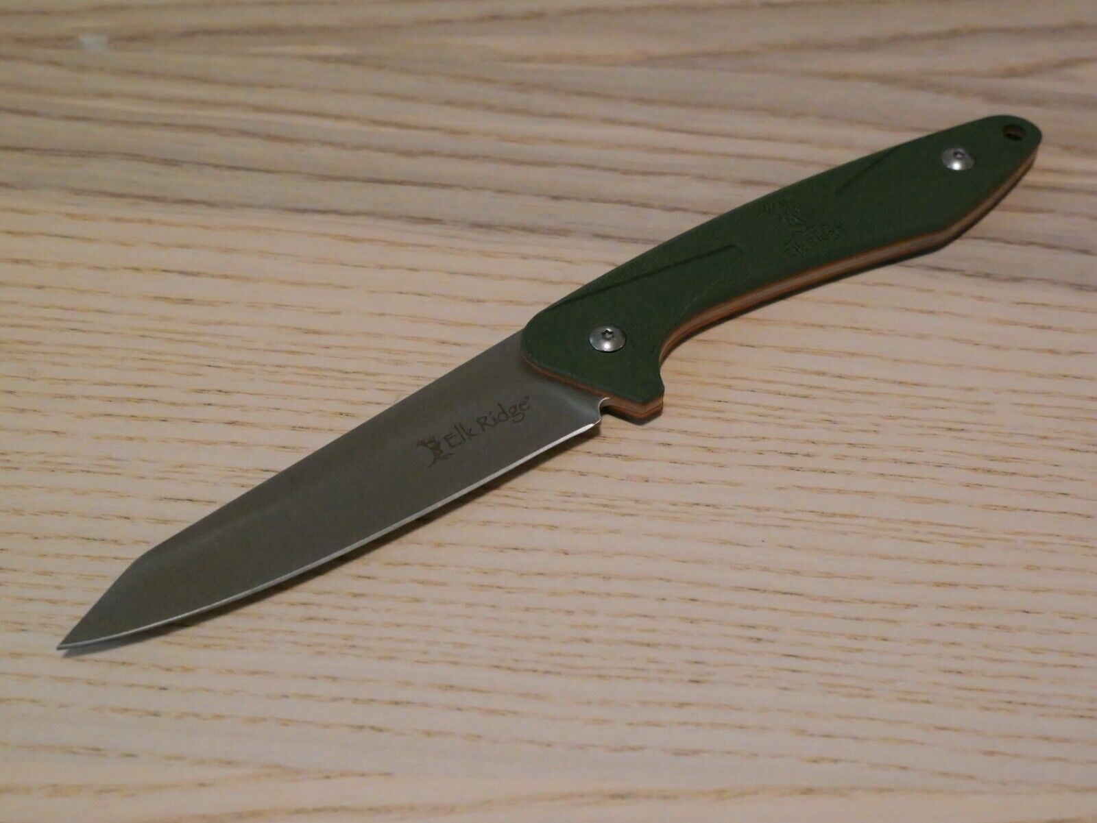 9" Fixed Blade Knife Horizontal Carry Hinterland Full Tang Green Tactical Sharp