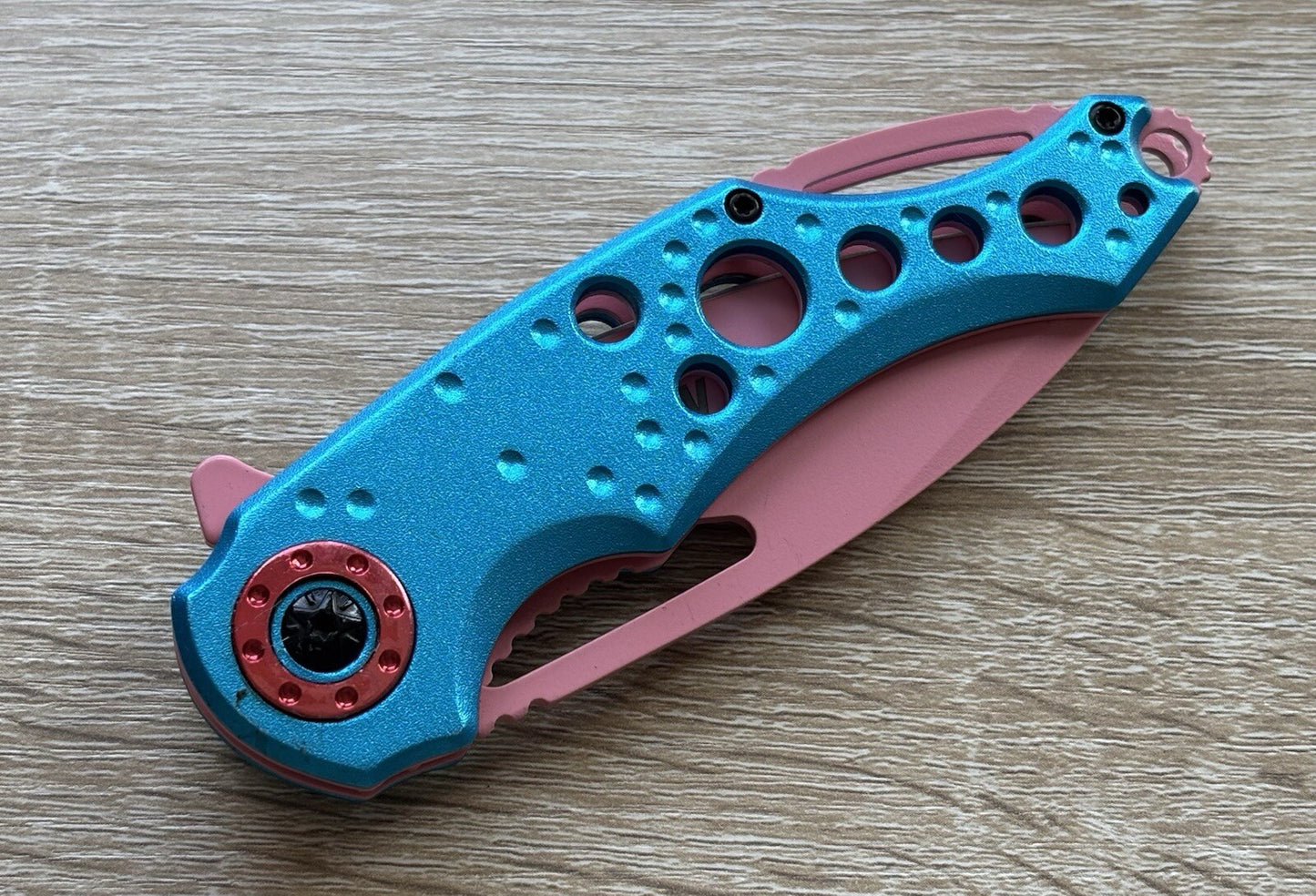 ✨PINK✨ Pocket Knife Spring Assist Ladies 💅 Pretty Girly Blue 