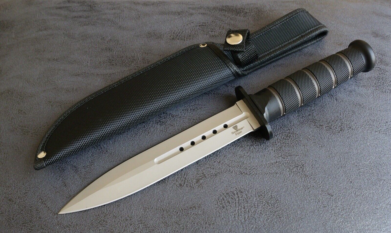 12' Combat Knife USMC Style Tactical Marines Bowie 7" Blade Double Edge Dagger