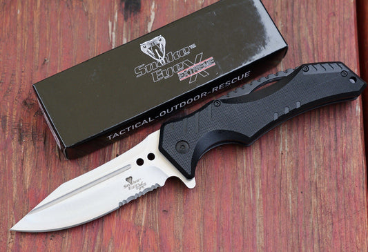 5” SNAKE EYE XTREME Ball Bearing Pocket Knife 440 Steel G10 Handle High Quality