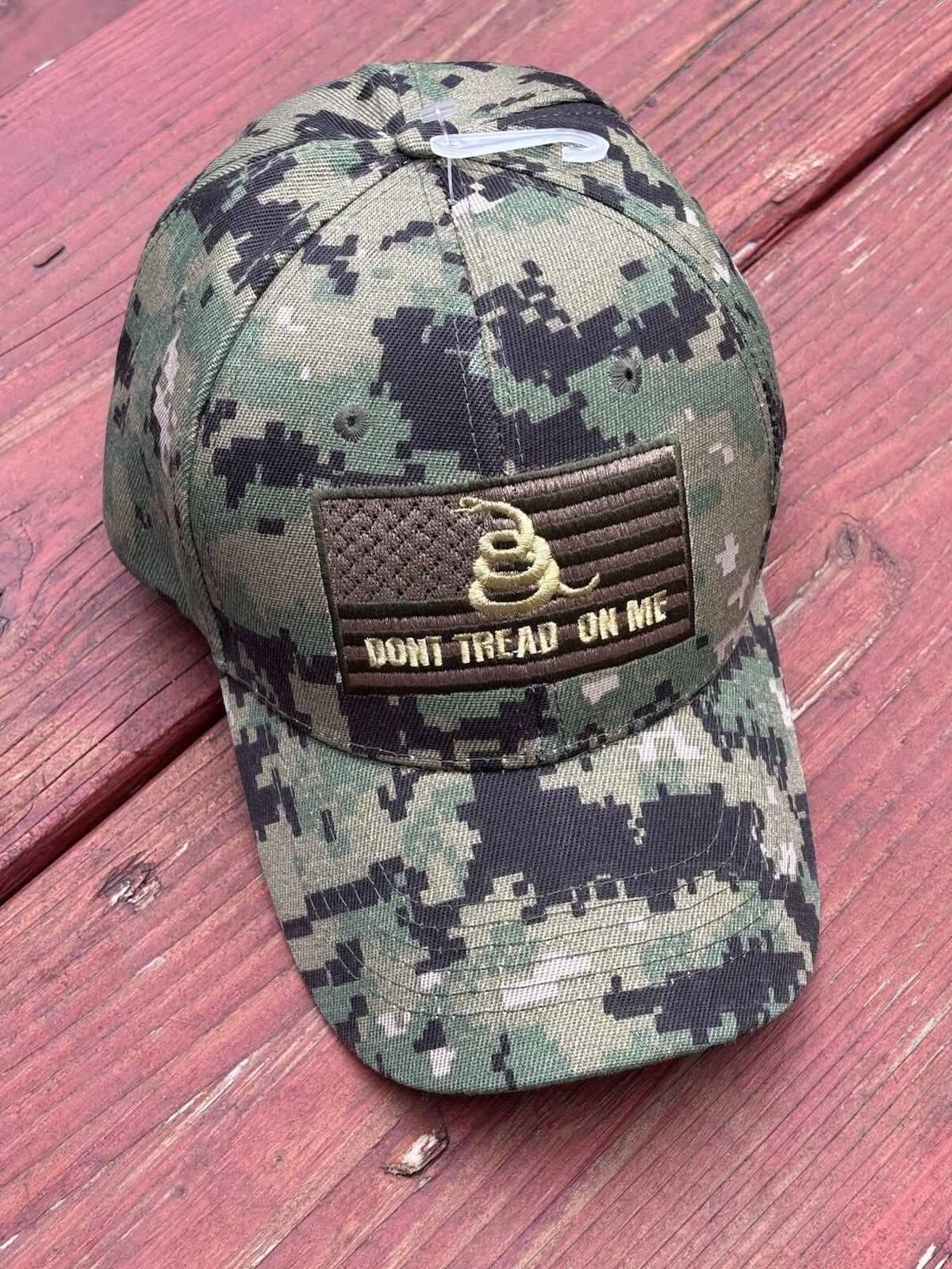 Don’t Tread On Me Baseball Cap American Flag Digital Camo Hat Adjustable Snap