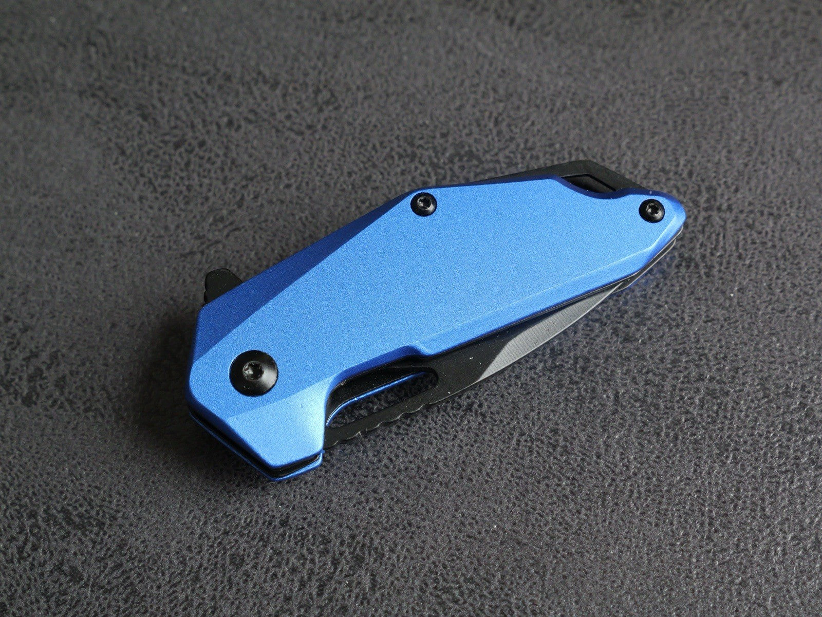 3” Pocket Knife Folding Blue Spring Assist Full Metal Mini Small Compact