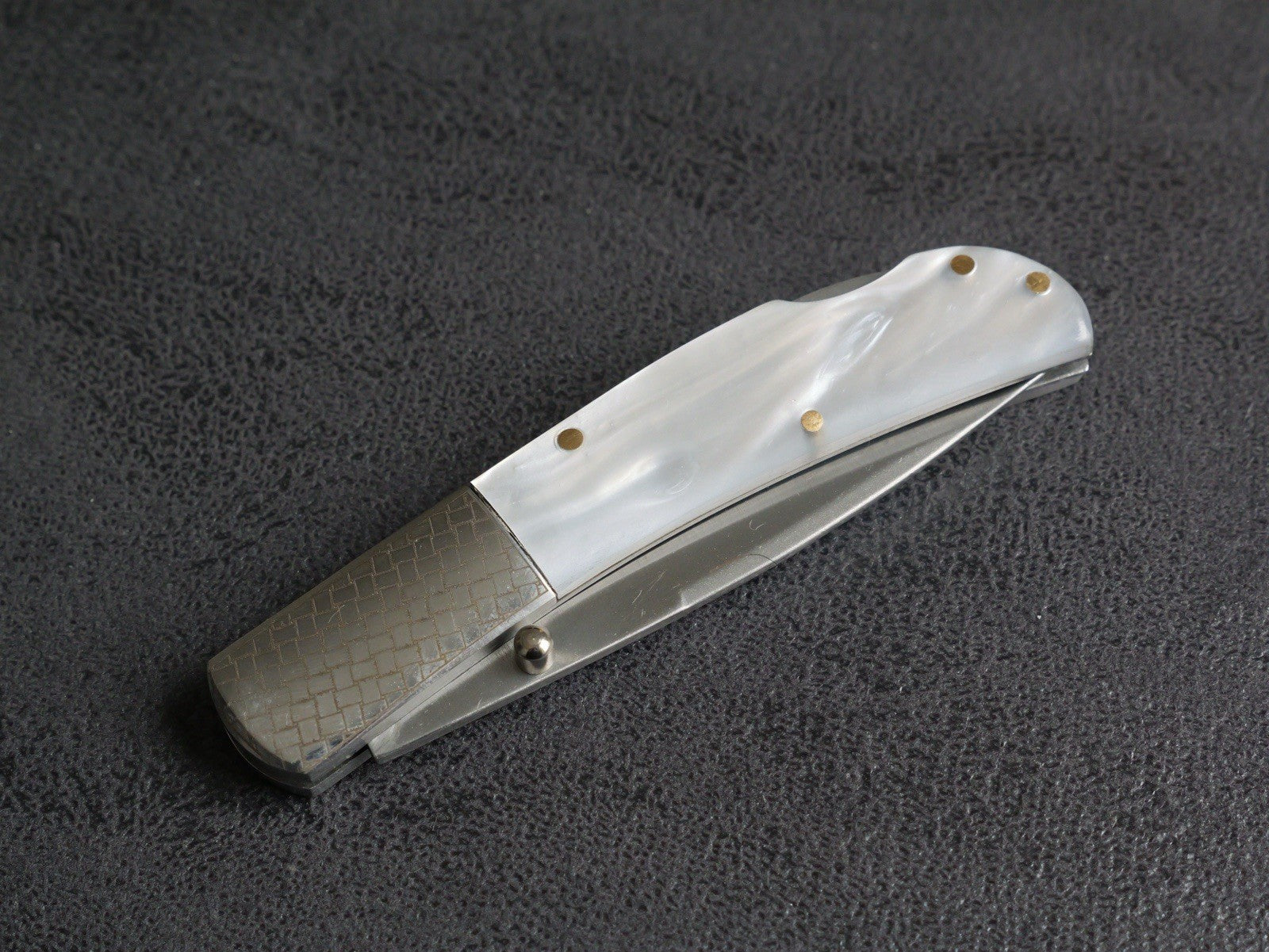 Classic Manual Pocket Knife Chrome Pearl 4” Retro Sharp Elk Ridge OG Vintage
