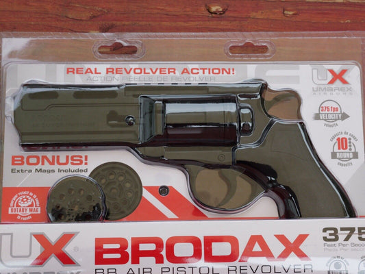 Umarex 2252109 Brodax Air Pistol .177 BB Gun Revolver Style Metal
