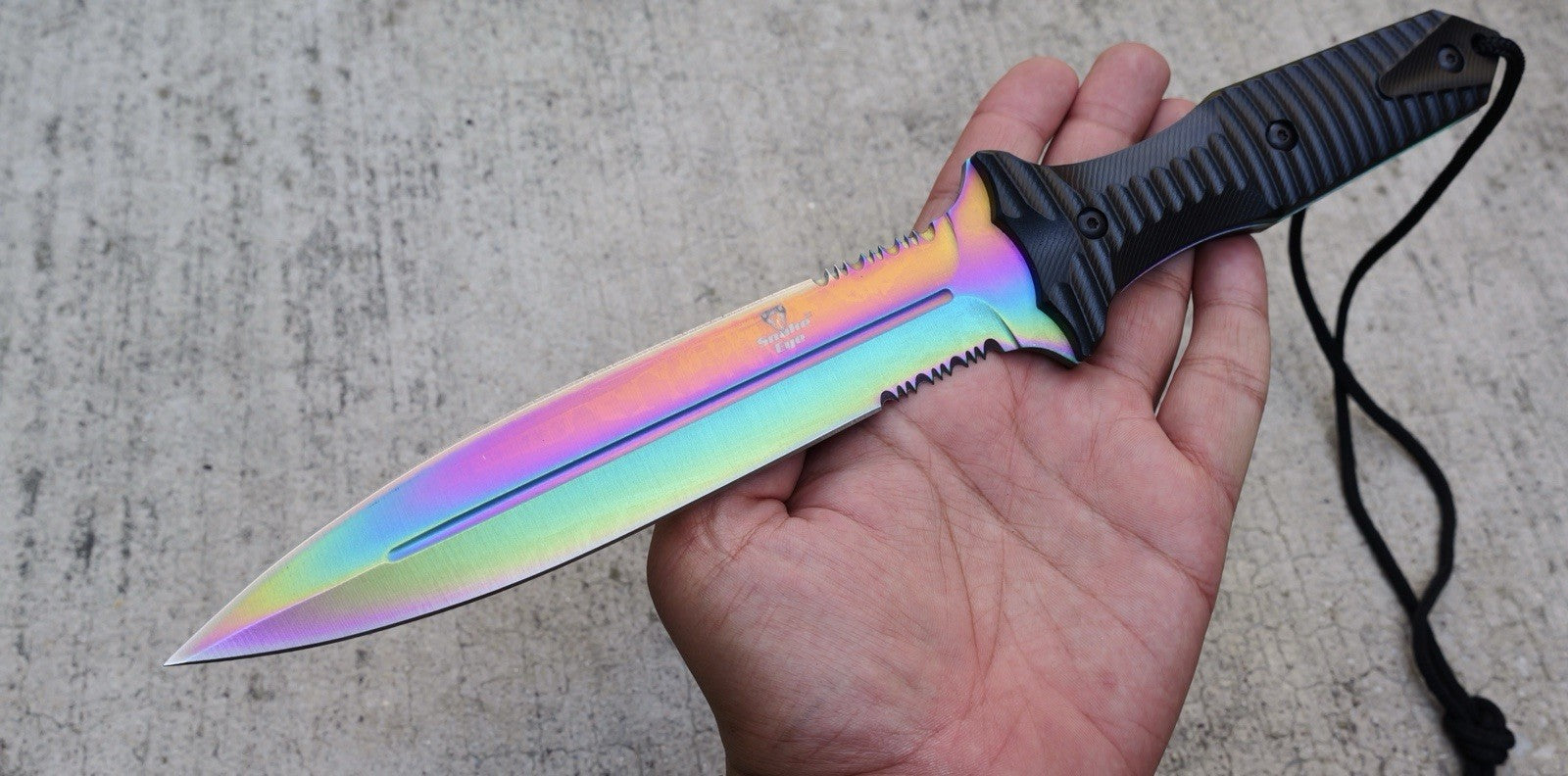 13” Fixed Blade Knife Spear Point Double Edge Full Tang Sharp Spear Point RB