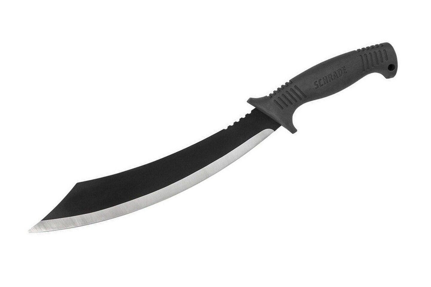 18” Schrade Machete Full Tang Rubber Handle Heavy Duty Black Nylon Sheath Sharp