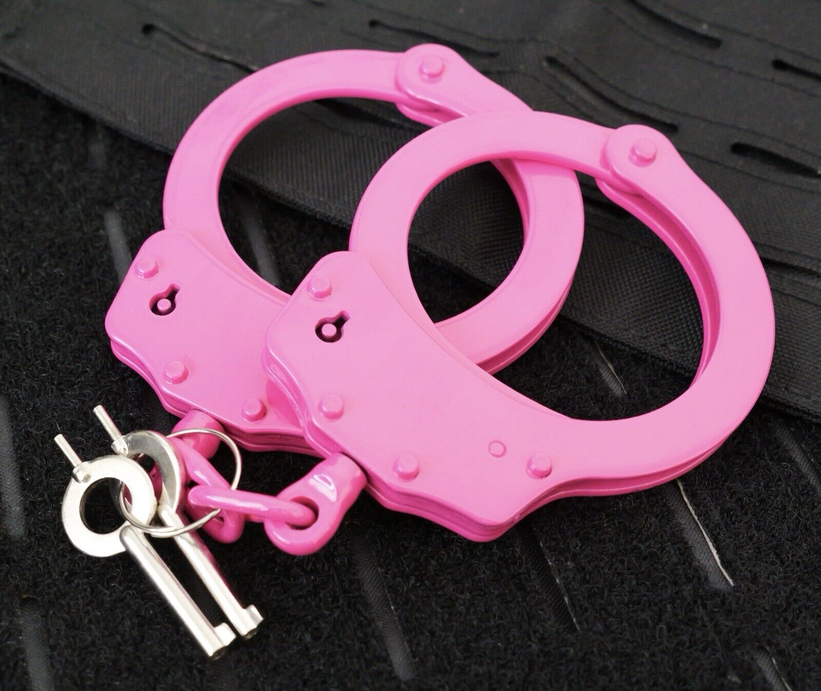 Pink Hand Cuffs Ladies Law Enforcement Security Heavy Duty Cuffs Pink Keys Lock