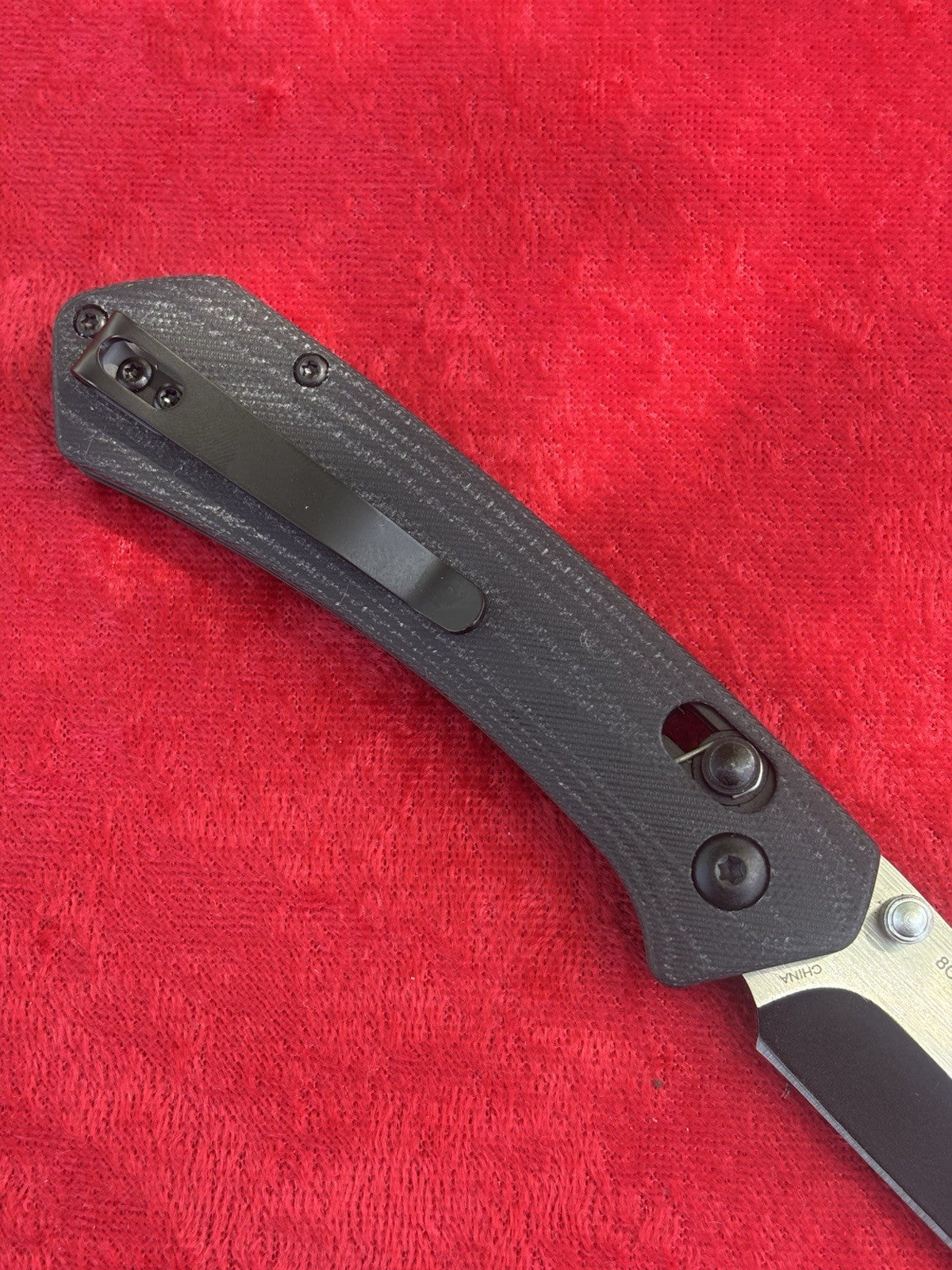 4” Medium Size Pocket Knife Black Bug out Style Micarta Handle Lightweight Sharp