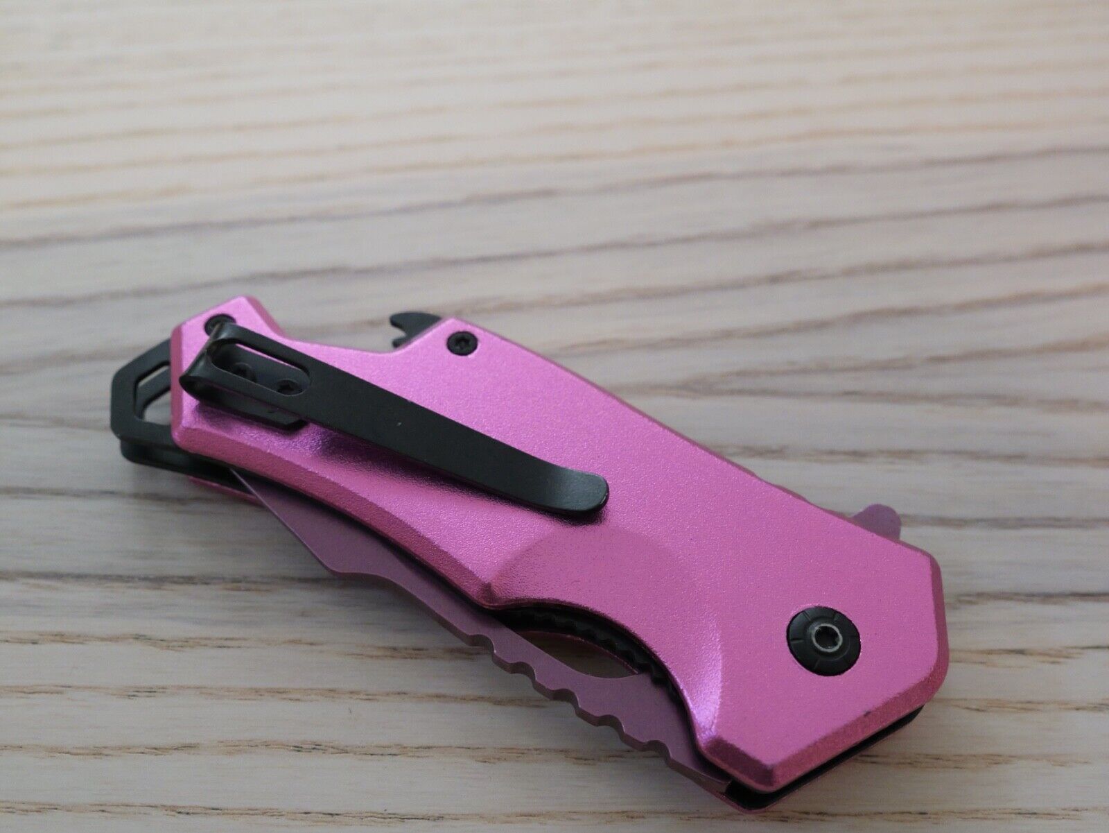 Hot Pink Pocket Knife Spring Assisted Black Ladies Self Defense Girly Medium EDC