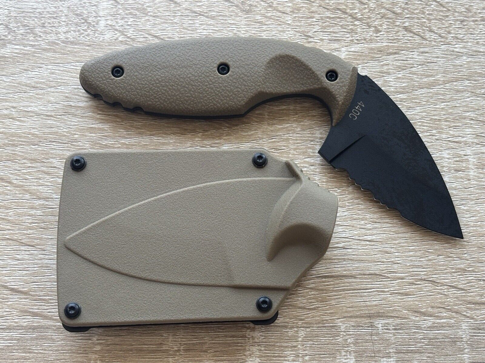 Stealth Fixed Blade Knife Mini Combat Knife 5" 440c Tactical Horizontal Carry