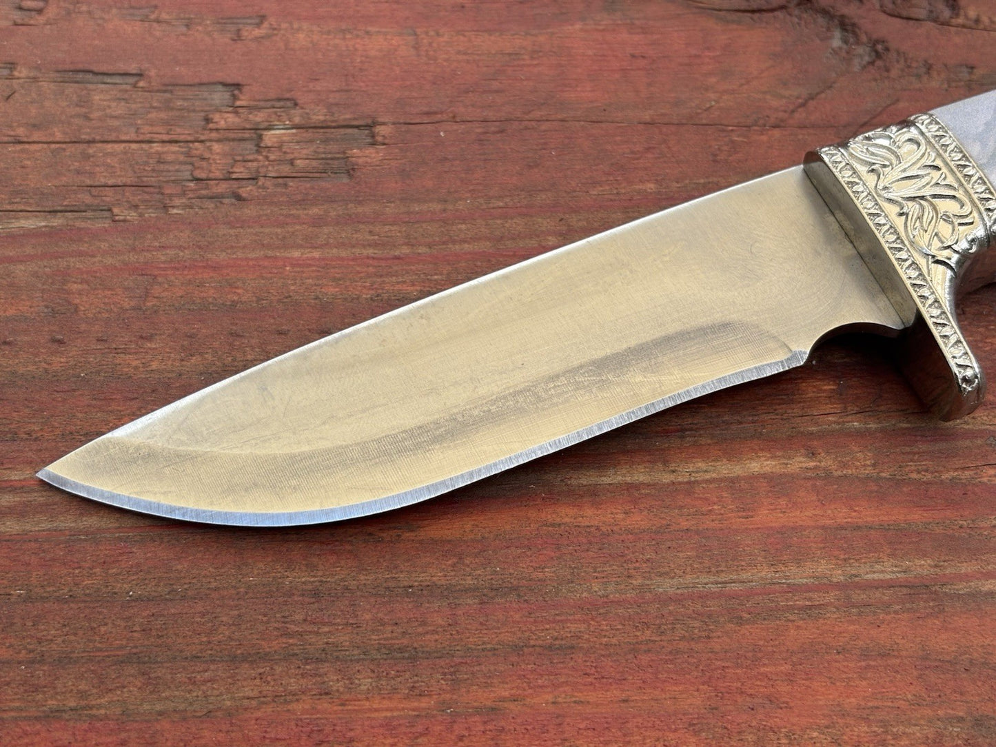 10” Eagle Print Fixed Blade Knife USA Nylon Sheath Belt Loop