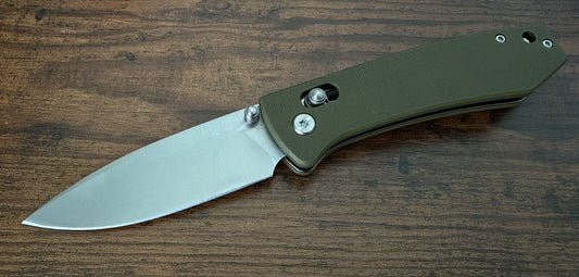 Folding Pocket Knife High Quality 8cr13mov Steel G10 Handle Deep Carry Clip Moss