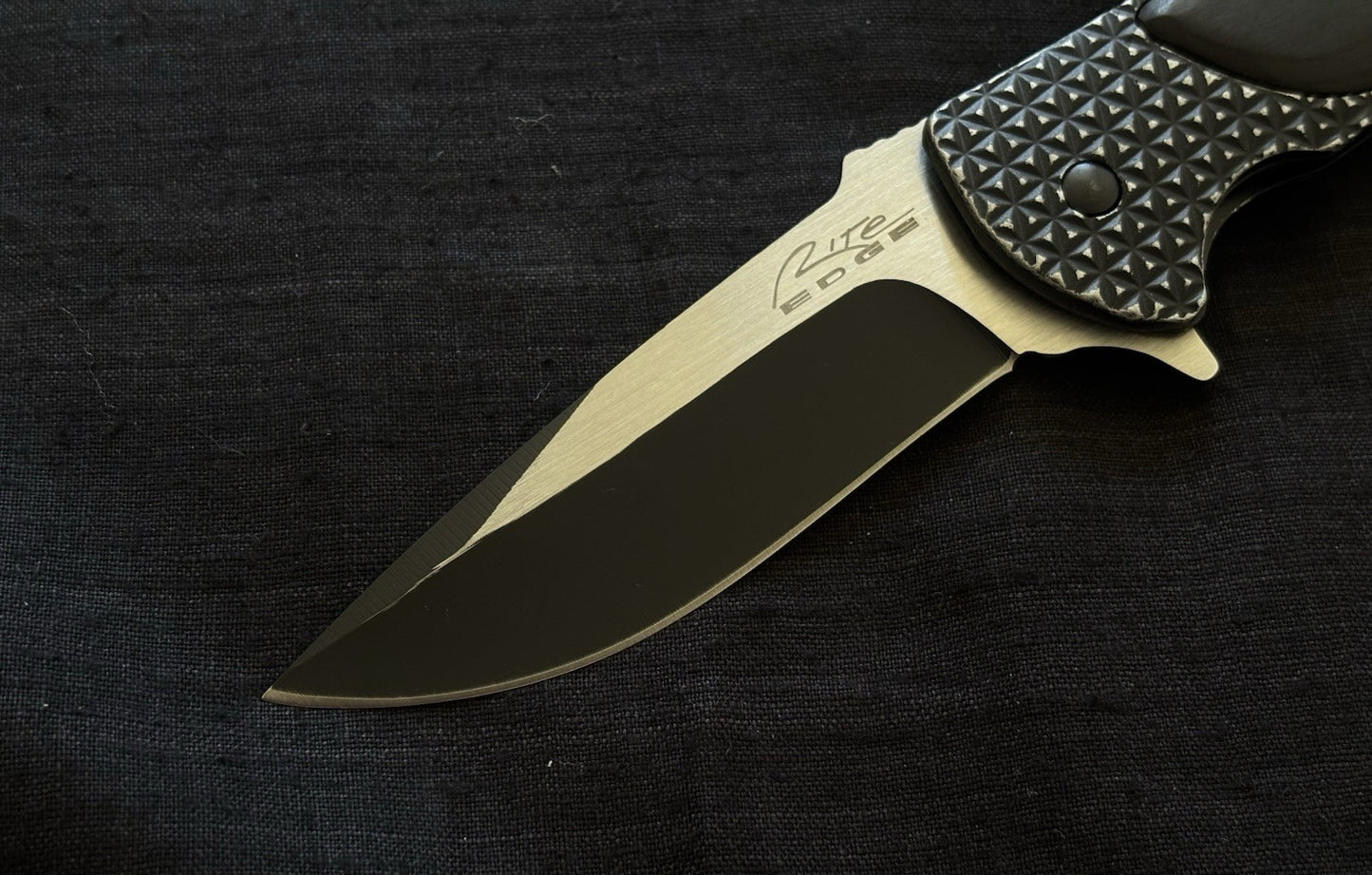 Classic Pocket Knife Full Size Spring Assist Black Wood Handle Sharp Belt Clip