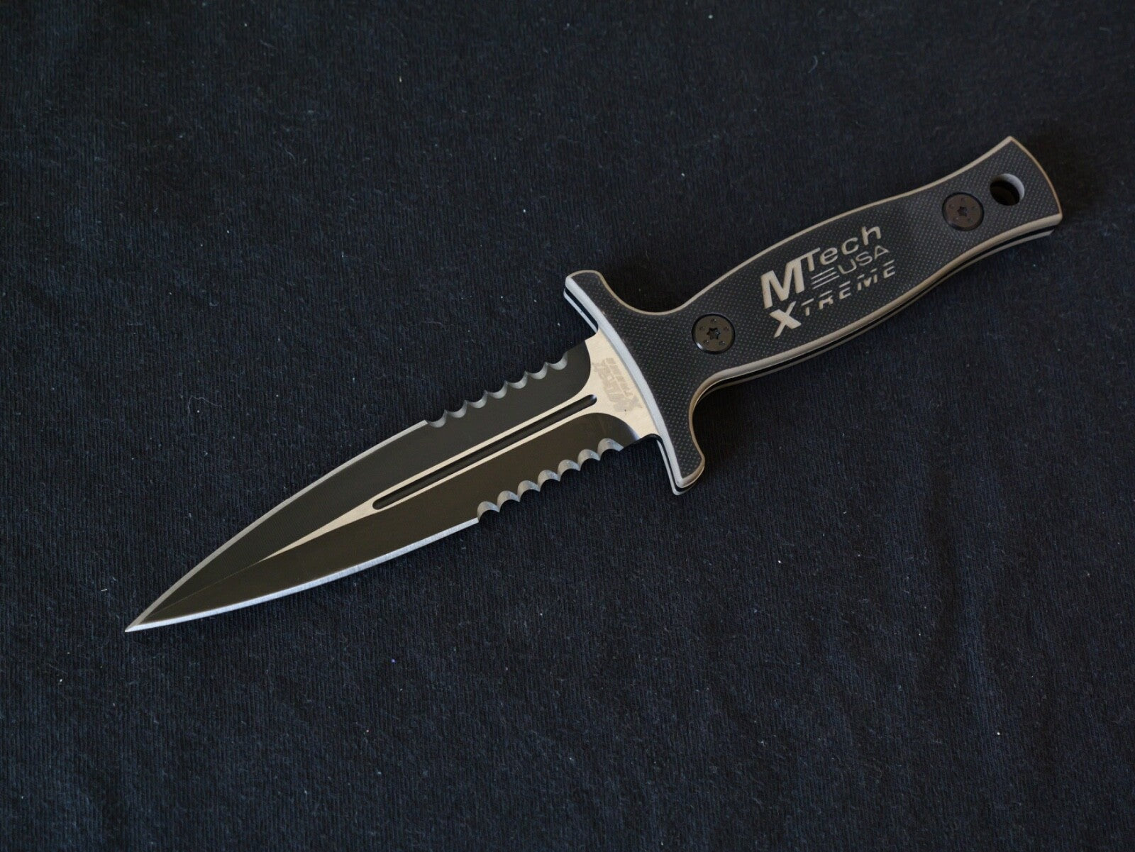 9" ULTIMATE BOOT KNIFE EXTREME QUALITY STEEL CLIP DOUBLE EDGE SPEAR TIP SERRATED