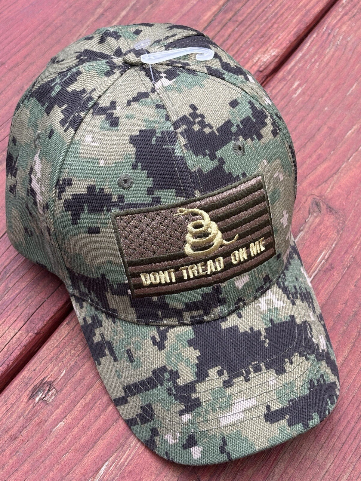 Don’t Tread On Me Baseball Cap American Flag Digital Camo Hat Adjustable Snap