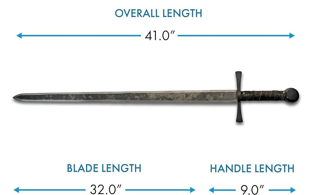 41” Rustic Broad Sword High Carbon Steel Full Tang Authentic Medieval Sharp Hand Forged Razor Sharp Battle Ready