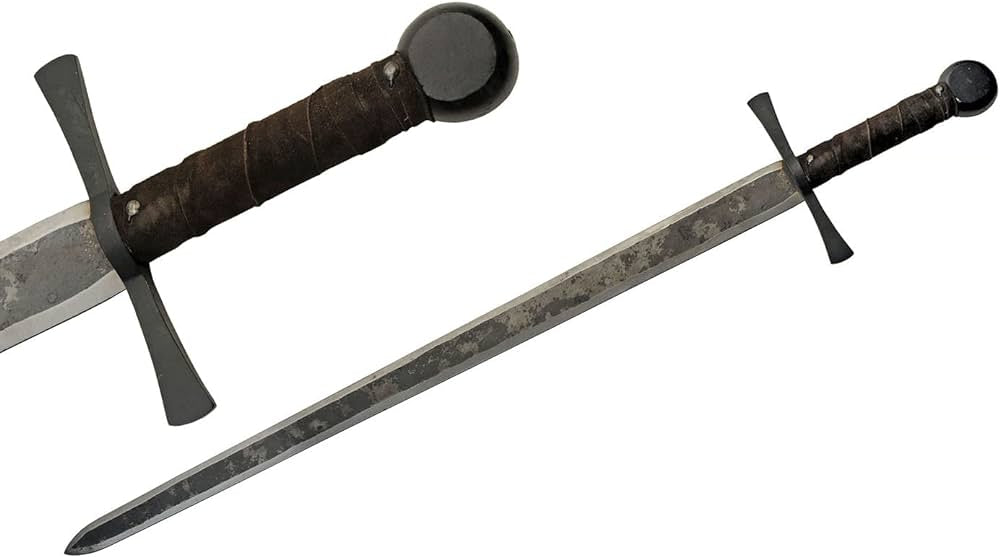 41” Rustic Broad Sword High Carbon Steel Full Tang Authentic Medieval Sharp Hand Forged Razor Sharp Battle Ready