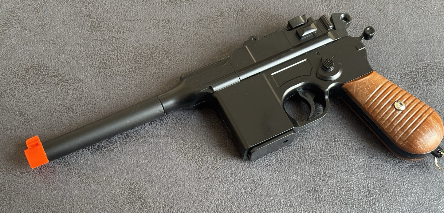 G12 Spring Airsoft Hand Gun Mauser C96 Style Spring Powered 6mm BBS 200 FPS