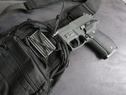 Concealed Carry Tactical Sling Bag Pistol Gun Black 10”x9”x3” Nylon Chest Pack