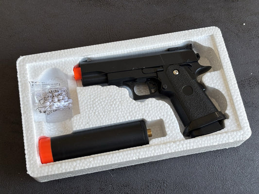 Mini Airsoft Pistol Spring Powered Handgun Ukarms G10a Black 200fps 6mm Bbs