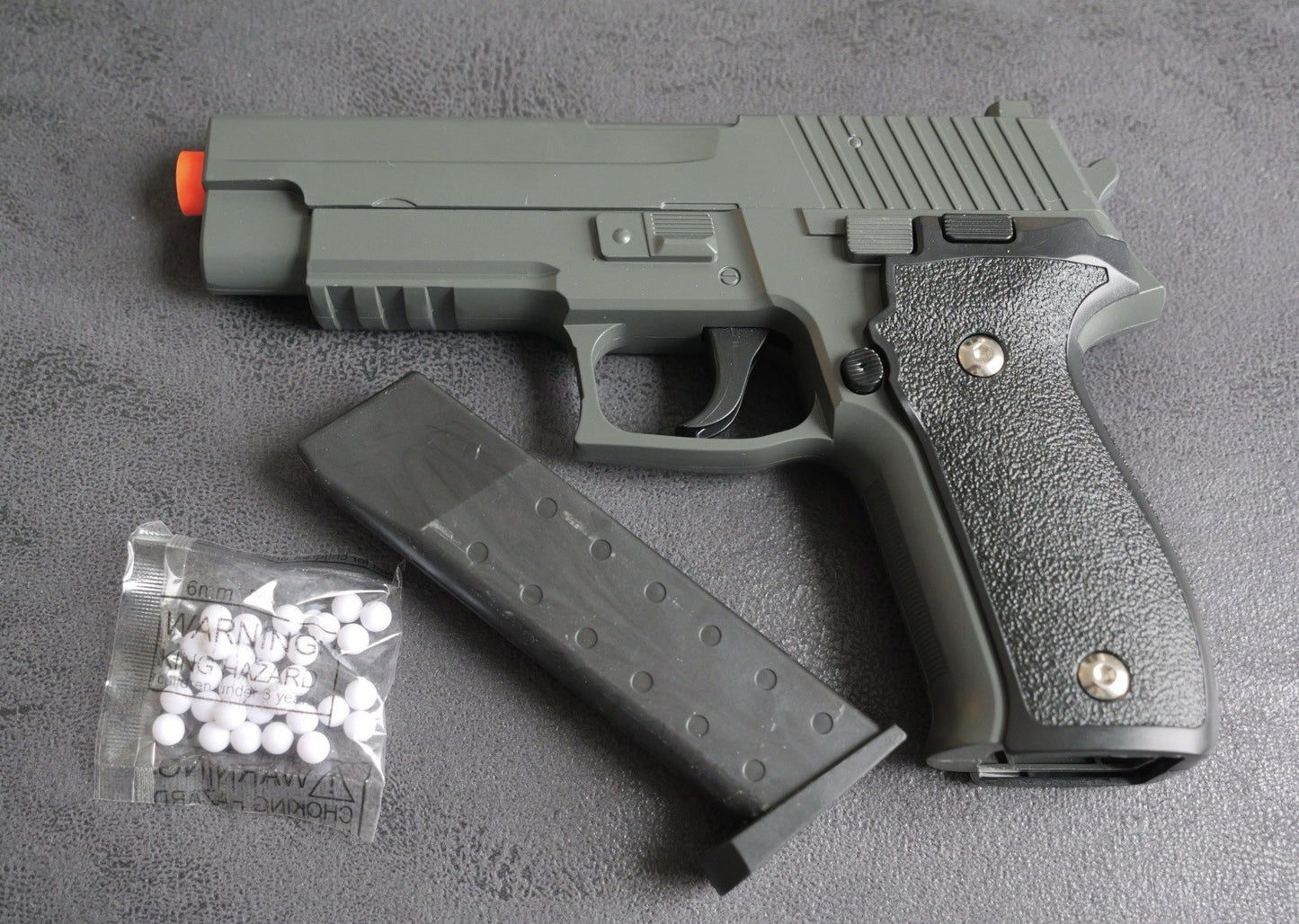 Gray G26 Full Metal Airsoft Gun Spring Powered 320 Fps 6mm Bb