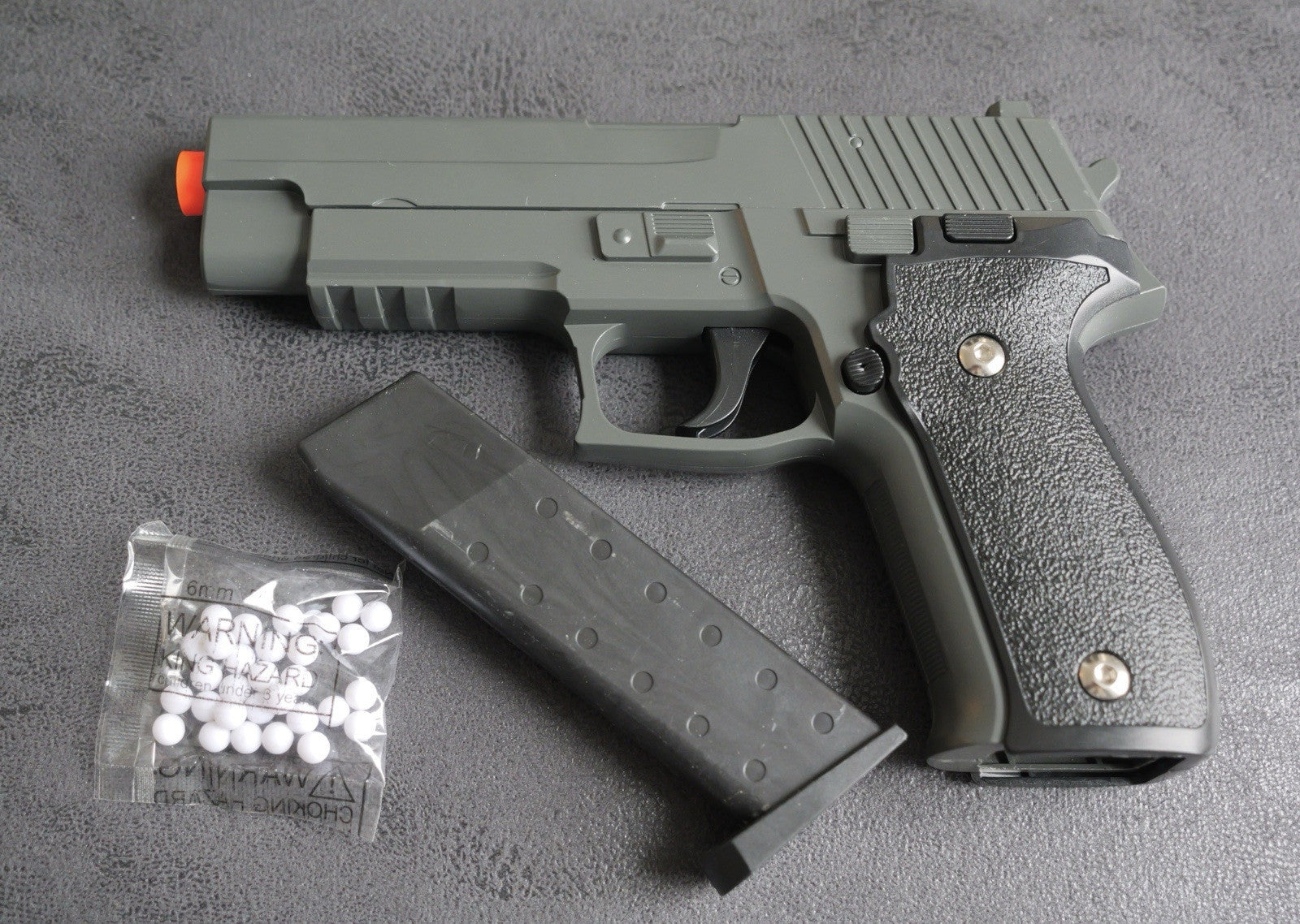 Gray G26 Full Metal Airsoft Gun Spring Powered 320 Fps 6mm Bb