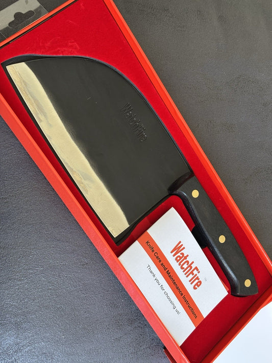 12” Ultimate Camping Cleaver Knife Hand Forged Razor Sharp 7cr17mov Canvas Case