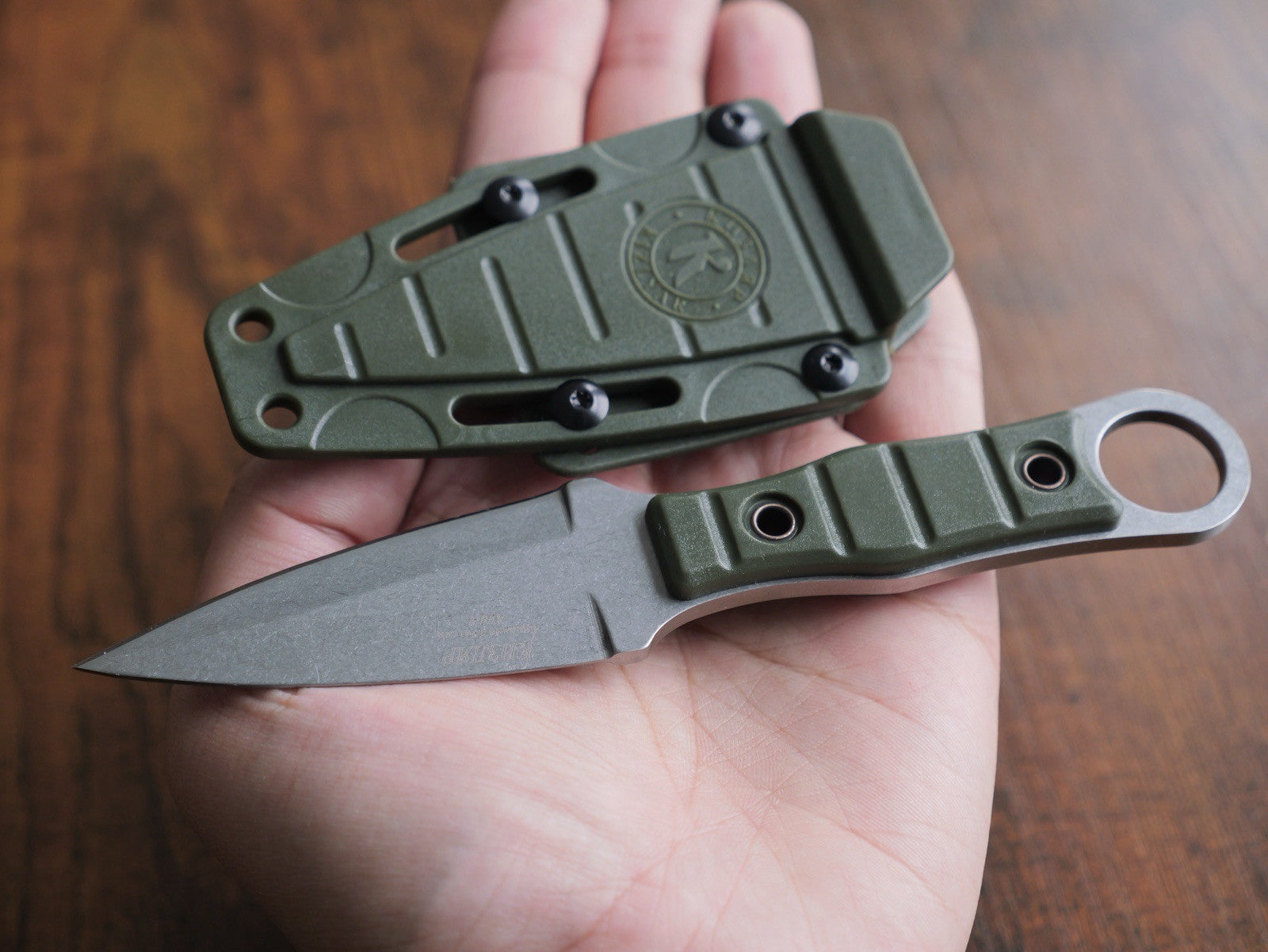 17 Cm Fixed Blade Knife Spear Point Hard Sheath Sharp Belt Loop Full Tang