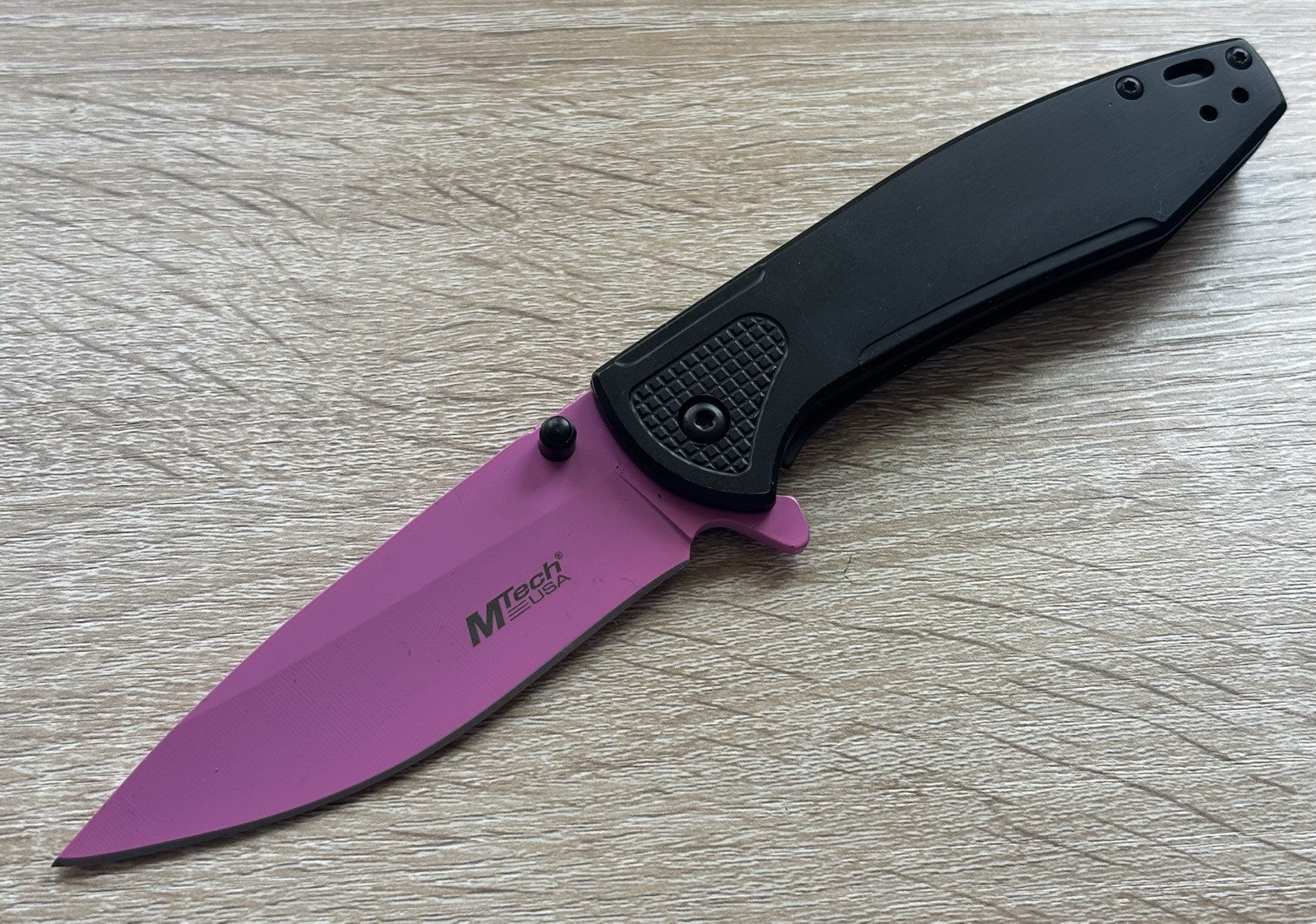 Hot PINK Pocket Knife Spring Assisted Black Ladies Self Defense SEXY Full Size