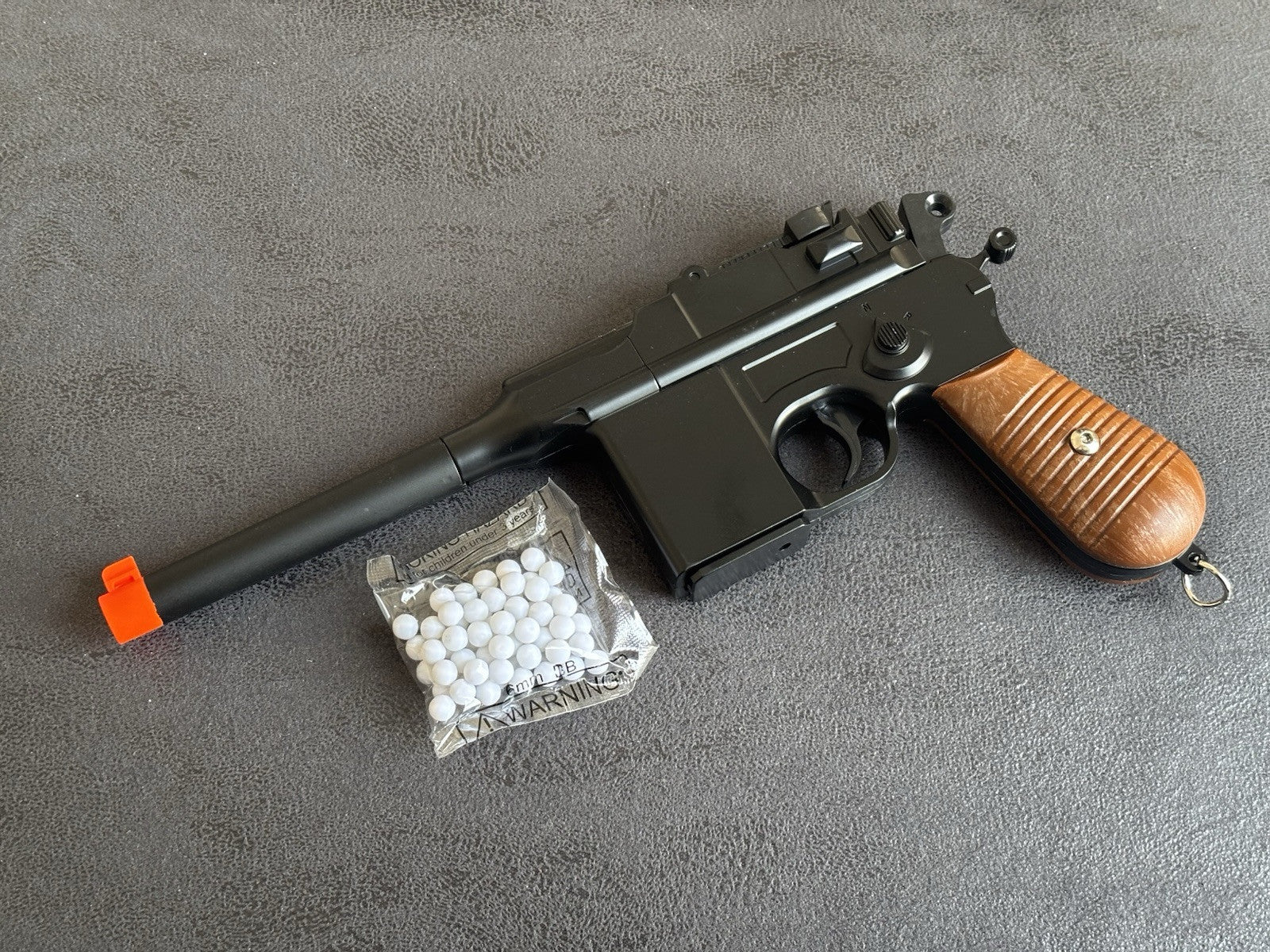 G12 Spring Airsoft Hand Gun Mauser C96 Style Spring Powered 6mm BBS 200 FPS