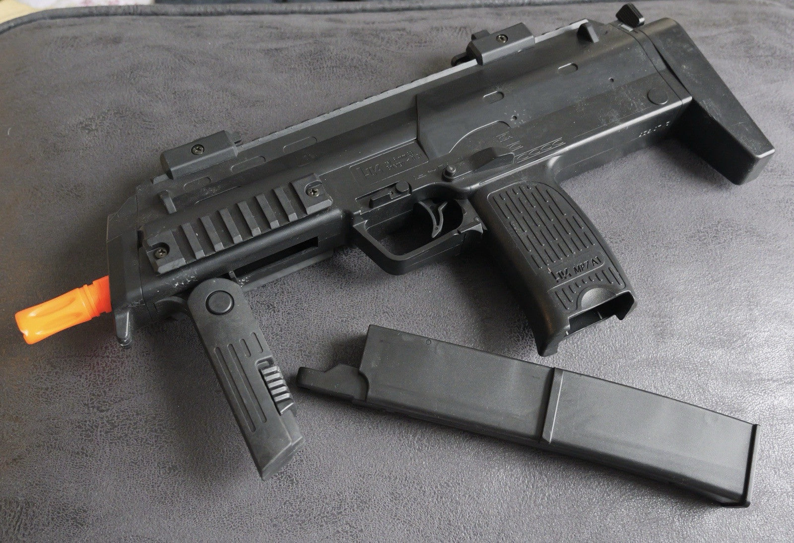 HK Heckler & Koch MP7 A1 Spring Powered Airsoft Gun Umarex polymer frame 230 Fps