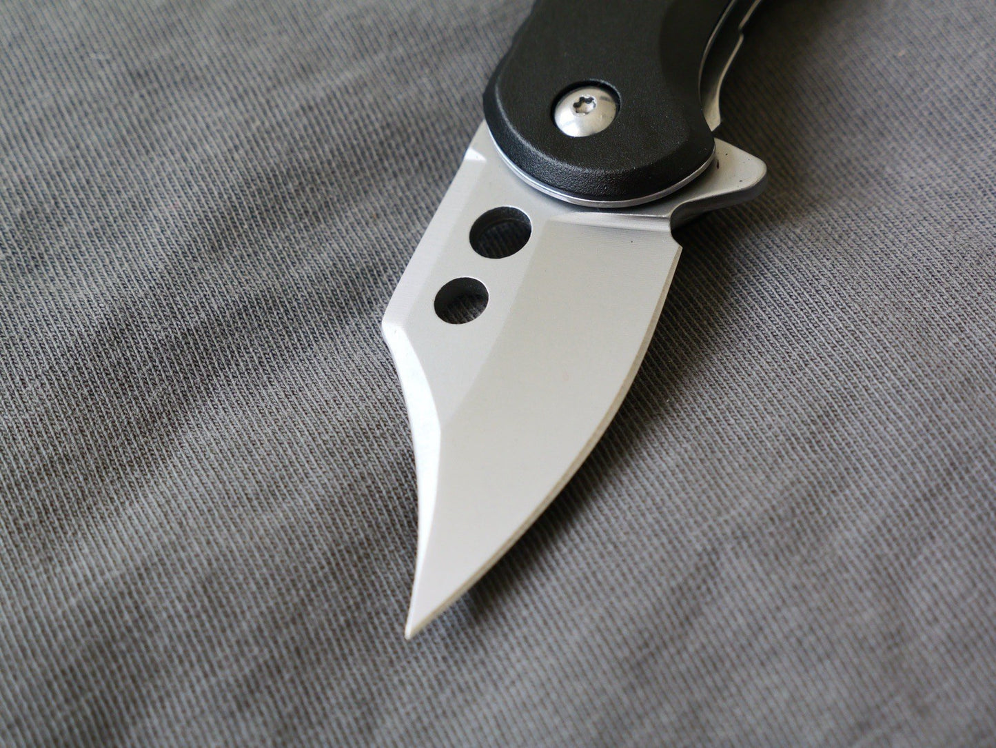 3” Mini Pocket Knife Black Manual Opening Full Metal Mcbee Style Small 2” Blade