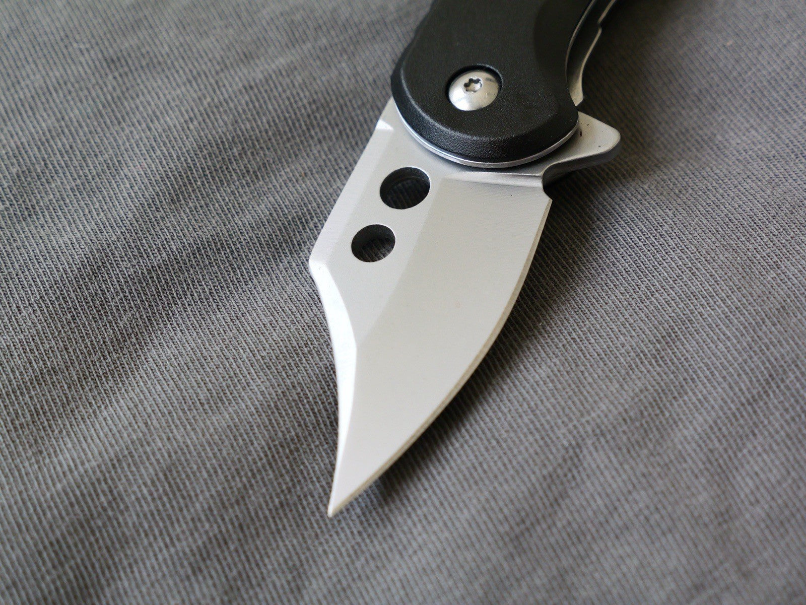 3” Mini Pocket Knife Black Manual Opening Full Metal Mcbee Style Small 2” Blade
